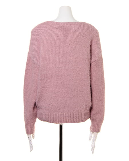 INGNI（イング） フェザーニット＋サイドレースUPスカート／SET ﾋﾟﾝｸ