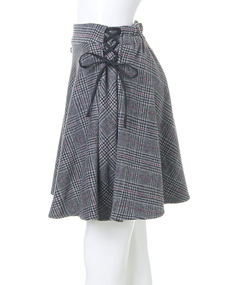 INGNI（イング） フェザーニット＋サイドレースUPスカート／SET ﾋﾟﾝｸ