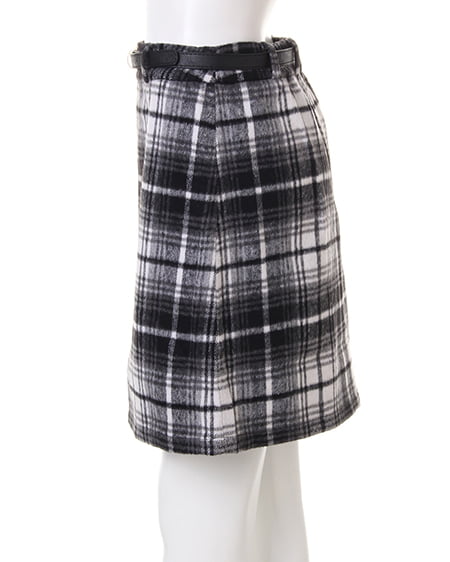 INGNI（イング） 袖フェザーニット＋ベルト付スカート／SET ｵﾌﾎﾜｲﾄ