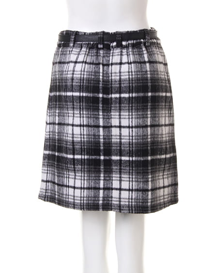 INGNI（イング） 袖フェザーニット＋ベルト付スカート／SET ｵﾌﾎﾜｲﾄ