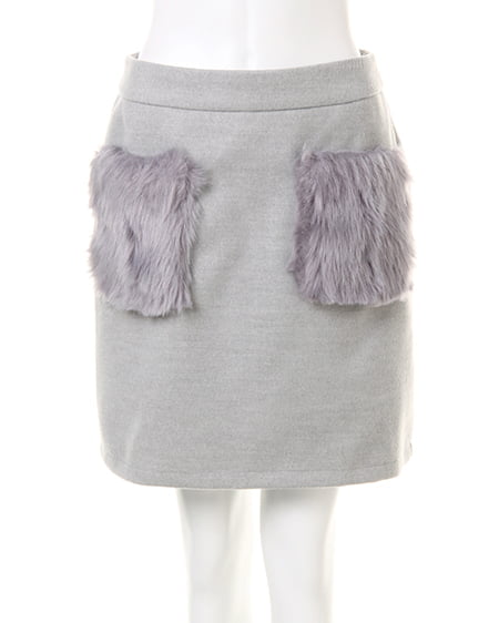 INGNI（イング） ショルダーレースUPニット＋ポケットファースカート／SET ｵﾌﾎﾜｲﾄ