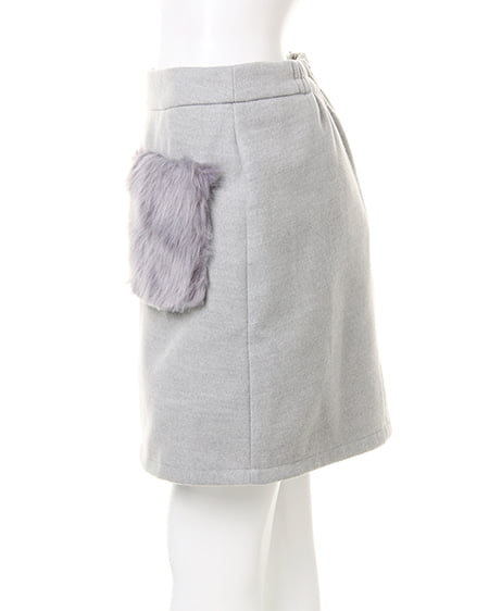 INGNI（イング） ショルダーレースUPニット＋ポケットファースカート／SET ｵﾌﾎﾜｲﾄ