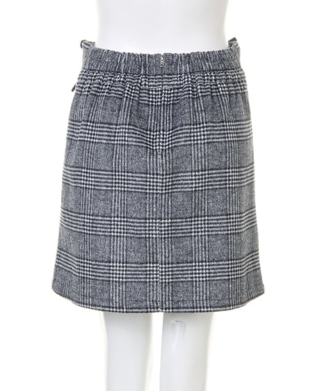 INGNI（イング） 袖ループファーTOPS＋台形スカート／SET ｸﾛ