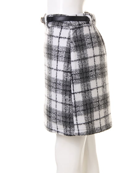 INGNI（イング） ケーブルニット＋ベルト付台形スカート／SET ｻｯｸｽ/B