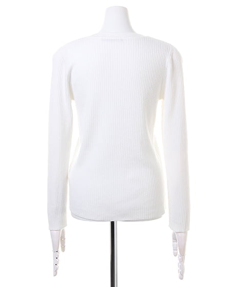 INGNI（イング） Vネックニット＋オルテガ柄カーデ／SET ｵﾌﾎﾜｲﾄ