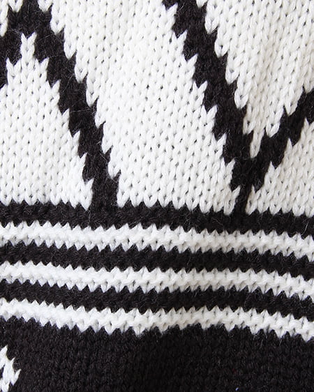 INGNI（イング） Vネックニット＋オルテガ柄カーデ／SET ｵﾌﾎﾜｲﾄ