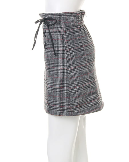 INGNI（イング） ハイネックニット＋チェック台形スカート／SET ﾎﾞﾙﾄﾞｰ/B