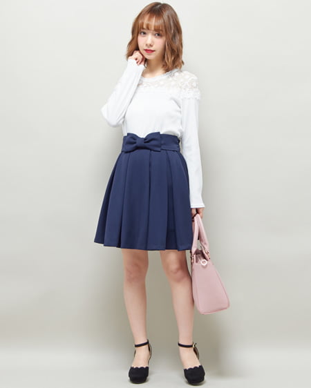 INGNI(イング) ヨークシアートップス＋スカパン／SET オフホワイト