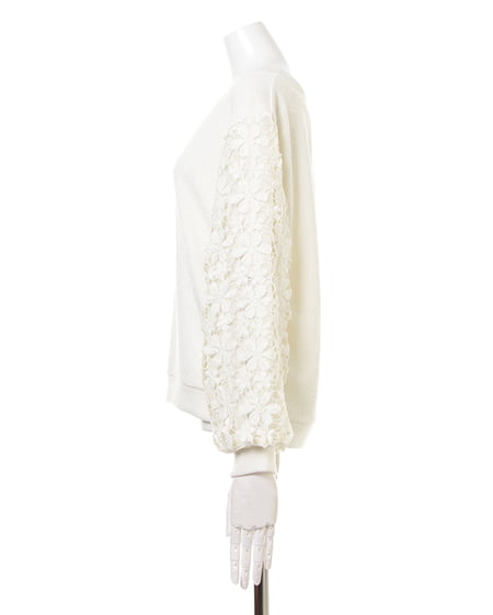 INGNI（イング） 袖レーストップス＋ガウチョパンツ／SET ｵﾌﾎﾜｲﾄ