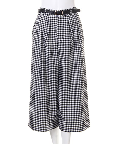 INGNI（イング） 袖レーストップス＋ガウチョパンツ／SET ｵﾌﾎﾜｲﾄ