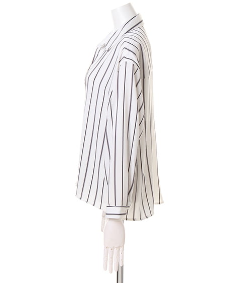 INGNI（イング） スキッパーシャツ＋テーパードパンツ／SET ｵﾌｸﾛ/ｽﾄﾗｲﾌﾟ