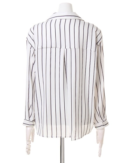 INGNI（イング） スキッパーシャツ＋テーパードパンツ／SET ｵﾌｸﾛ/ｽﾄﾗｲﾌﾟ