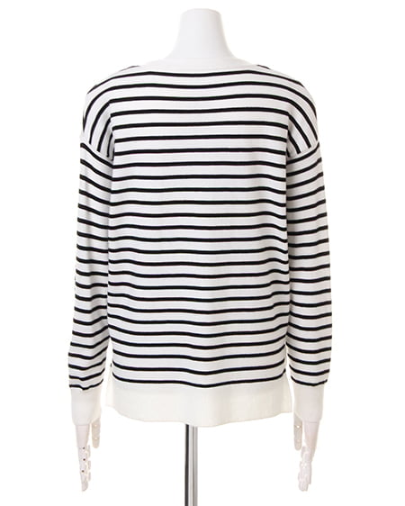 INGNI（イング） Vネックニット＋台形スカート／SET ﾎﾞｰﾀﾞｰ