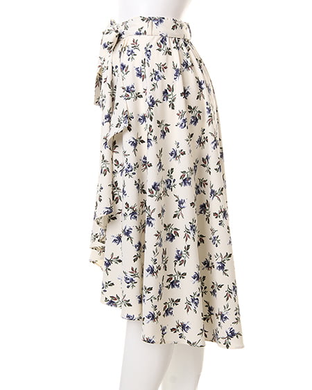 INGNI（イング） Vネックニット＋花柄スカート／SET ｸﾞﾚｰ