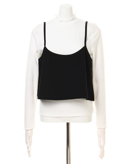 INGNI（イング） キャミセット＋チェックナロースカート／SET ｸﾛ