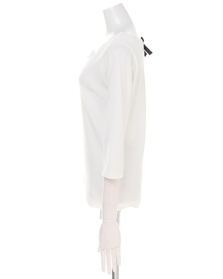 INGNI（イング） リブスカラップバックリボントップス＋レースブルゾン／SET ｵﾌﾎﾜｲﾄ