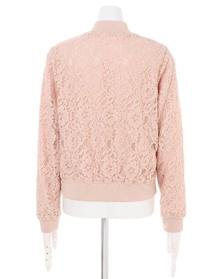 INGNI（イング） リブスカラップバックリボントップス＋レースブルゾン／SET ｵﾌﾎﾜｲﾄ