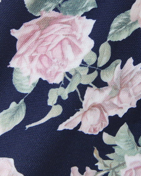 INGNI（イング） 袖割れトップス＋花柄タックフレアスカート／SET ｵﾌﾎﾜｲﾄ