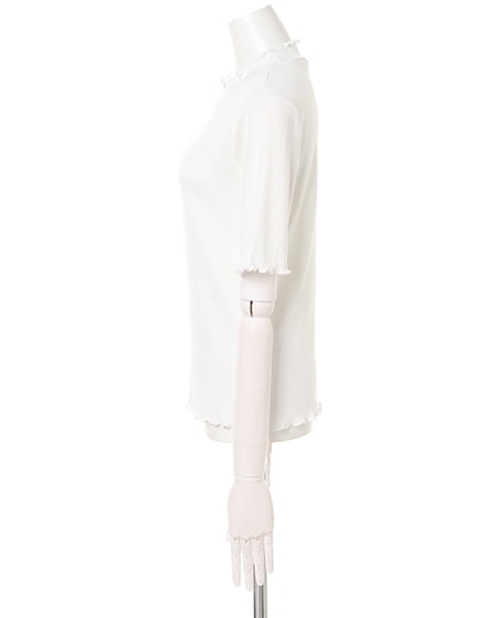 INGNI（イング） リブハイネックメロートップス＋ナロージャンスカ／SET ｵﾌﾎﾜｲﾄ