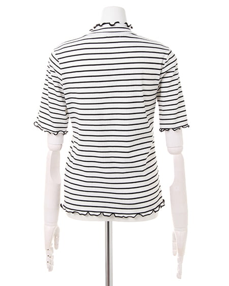 INGNI(イング) ハイネックメロートップス+エアリースカンツ/SET ボーダー