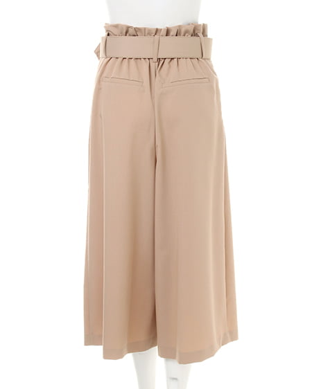 INGNI（イング） ストライプスキッパーシャツ＋ガウチョパンツ／SET ｵﾌﾎﾜｲﾄ/ｻｯｸｽ