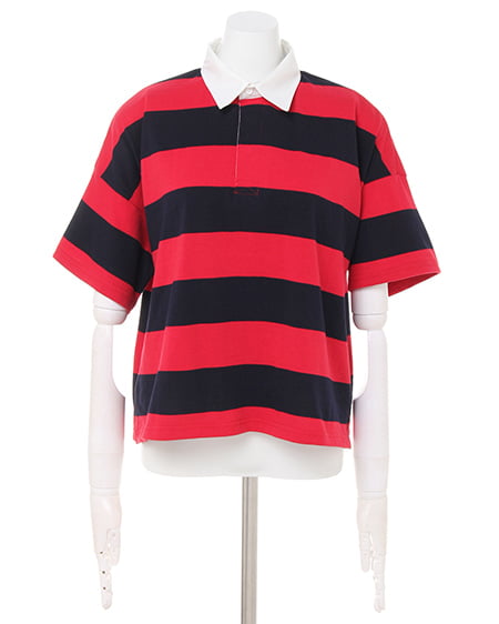 INGNI（イング） ラガーシャツ＋台形スカート／SET ｺﾝ/ｱｶ