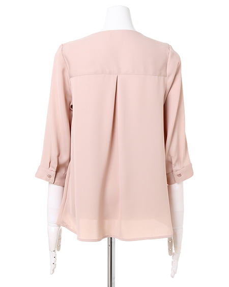 INGNI（イング） Vネックブラウス＋ミディスカート／SET ﾋﾟﾝｸﾍﾞｰｼﾞｭ/A