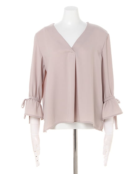 INGNI(イング) 袖リボンブラウス+ナロースカート/SET グレージュ/A