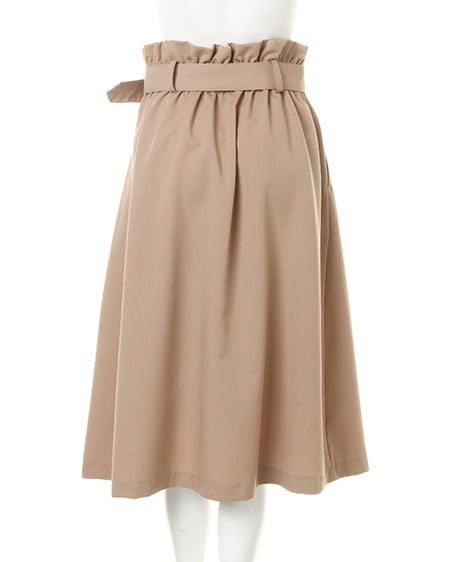 INGNI(イング) Vネックブラウス+前ボタンミディスカート/SET オフホワイト/A