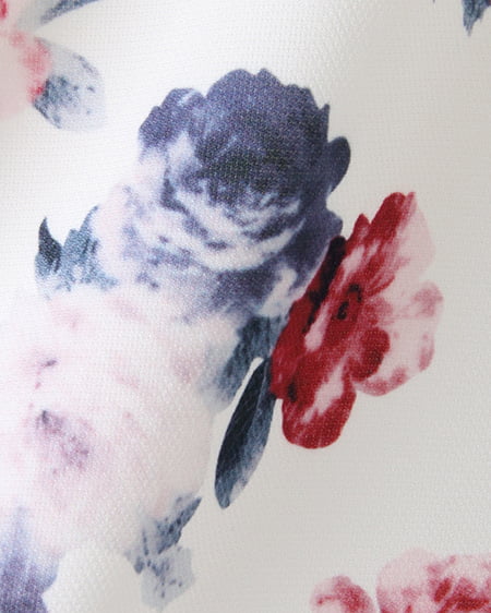 INGNI(イング) 袖割れトップス+花柄フレアスカート/SET クロ