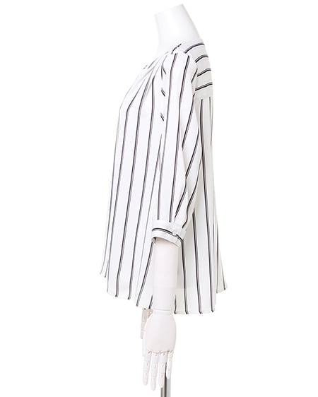 INGNI（イング） Vネックブラウス＋トレンチスカート／SET ｵﾌｸﾛ/ｽﾄﾗｲﾌﾟA