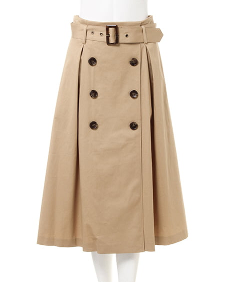 INGNI（イング） Vネックブラウス＋トレンチスカート／SET ｵﾌｸﾛ/ｽﾄﾗｲﾌﾟA