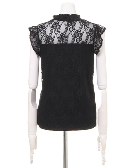 INGNI（イング） ラッフルスリーブトップス＋サッシュ付スカーチョ／SET ｸﾛ