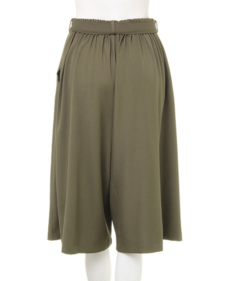 INGNI（イング） ラッフルスリーブトップス＋サッシュ付スカーチョ／SET ｸﾛ