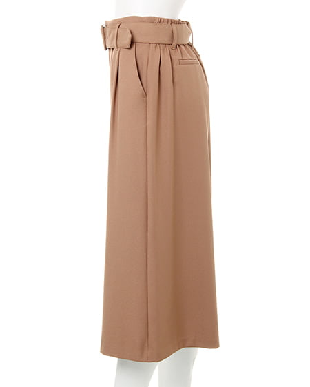 INGNI(イング) 花柄ハイネックトップス+ガウチョパンツ/SET クロ