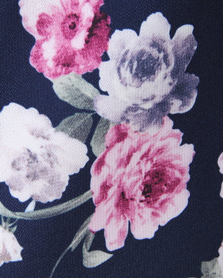 INGNI（イング） 袖割れ装飾付トップス＋花柄フレアスカート／SET ｵﾌﾎﾜｲﾄ