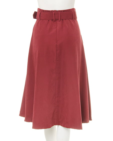 INGNI(イング) フリルケーブルニット+ピーチミディスカート/SET クロ