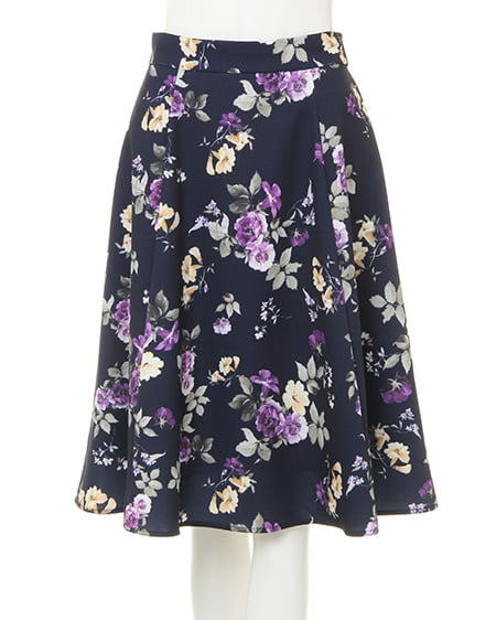 INGNI(イング) ケーブルオフショルニット+花柄ミディスカート/SET オフホワイト