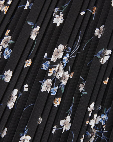 INGNI（イング） モールケーブルニット＋花柄プリーツスカート／SET ﾗﾍﾞﾝﾀﾞｰ/ﾋﾟﾝｸ