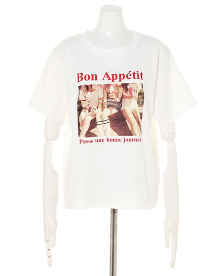 INGNI（イング） ロゴ半袖Tシャツ＋フレアマキシスカート／SET ｵﾌﾎﾜｲﾄ