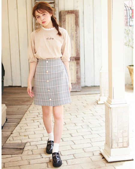 コーディネート Ingni Store限定セット 襟レースtシャツ ボタンチェックスカート Set Ingni イング 公式通販 Ingni Store イングストア コーディネート Ingni Store限定セット 襟レースtシャツ ボタンチェックスカート Set Ingni イング 公式通販 Ingni Store イングストア
