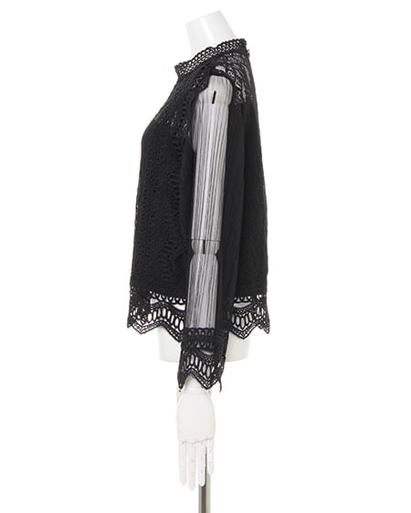 INGNI(イング) レーストップス長袖+センタープレステーパードパンツ/SET クロ