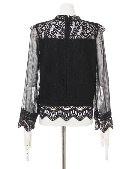 INGNI(イング) レーストップス長袖+センタープレステーパードパンツ/SET クロ