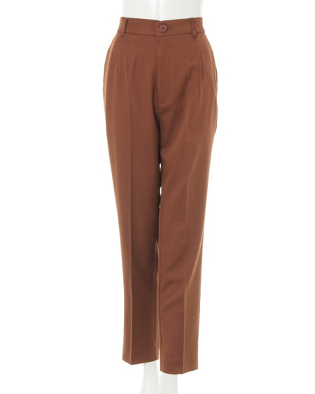 INGNI(イング) レーストップス長袖+センタープレステーパードパンツ/SET クロ