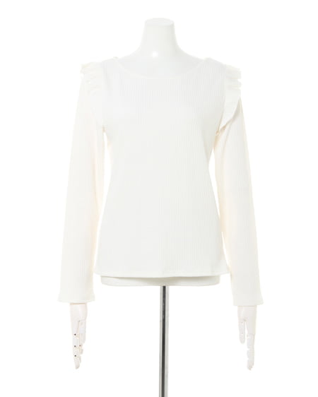 INGNI（イング） BACKリボントップス＋ベルト付チェック柄スカート／SET ｵﾌﾎﾜｲﾄ