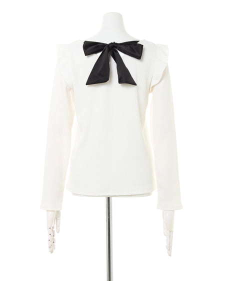 INGNI（イング） BACKリボントップス＋ベルト付チェック柄スカート／SET ｵﾌﾎﾜｲﾄ