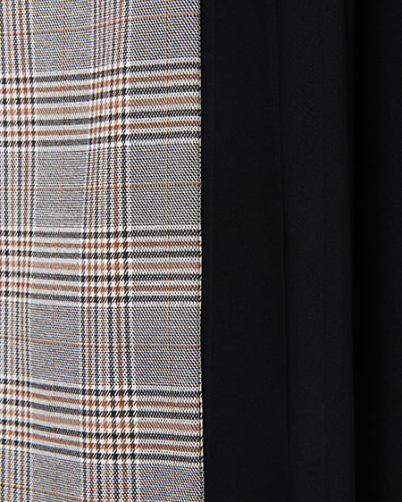 INGNI（イング） BACKリボントップス＋ベルト付チェック柄スカート／SET ｵﾌﾎﾜｲﾄ