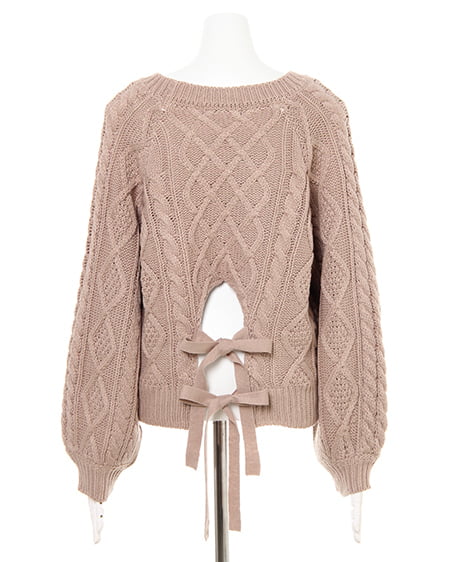 INGNI（イング） バックリボンニット＋ベルト付キュロットパンツ／SET ﾓｶ