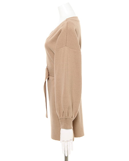 INGNI（イング） ミラノリブチュニック＋ハイウェストワイドパンツ／SET ﾍﾞｰｼﾞｭ