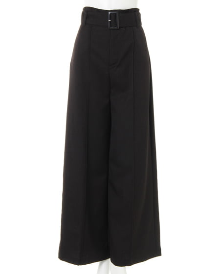 INGNI（イング） ミラノリブチュニック＋ハイウェストワイドパンツ／SET ﾍﾞｰｼﾞｭ